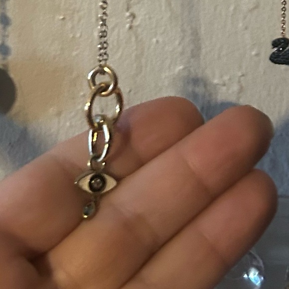 Little Rooms Gold Evil Eye Teardrop Pendant Necklace - Women Jewelry - Picture 2 of 3